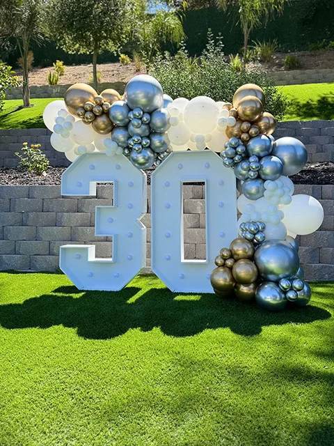 Anniversary balloon installation Los Angeles