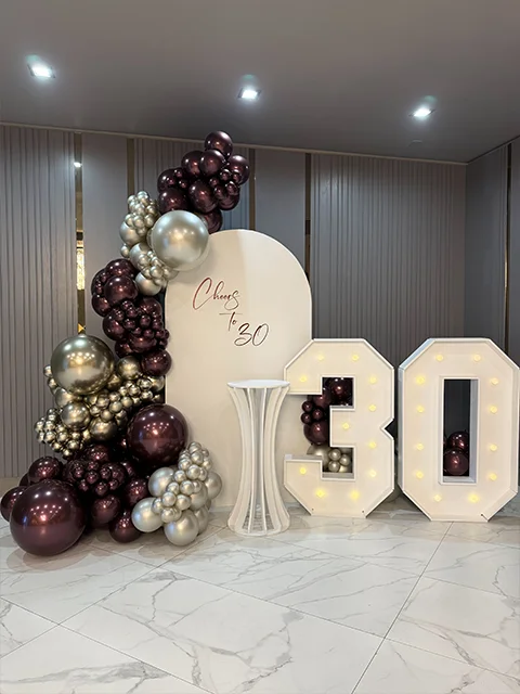 Birthday balloon decor Los Angeles