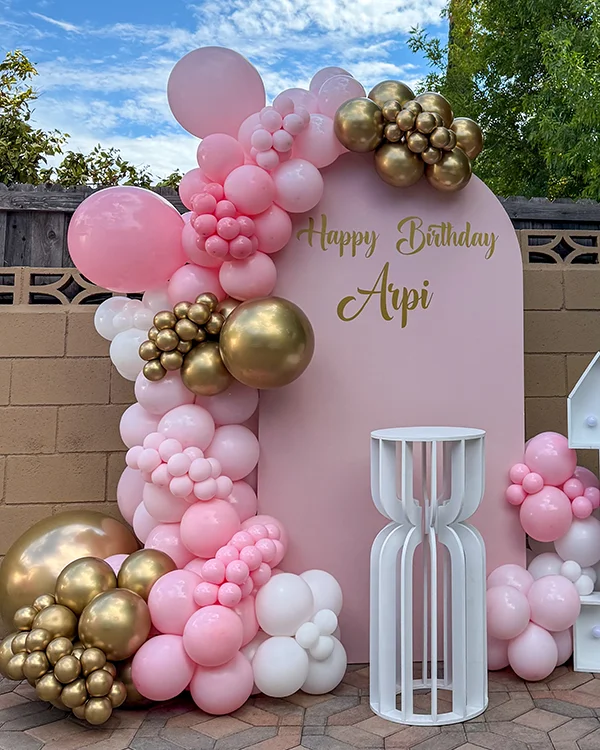 Arpi's 10th Birthday — Birthday backdrop and garland in Granada Hills