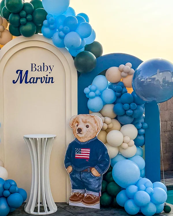 Baby Marvin's Shower — Baby Shower balloon decor