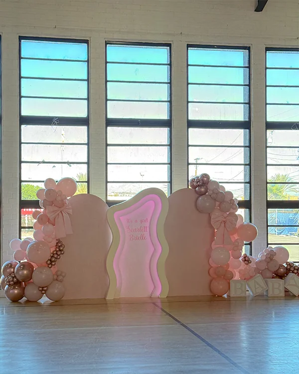 Baby Scarlett's Shower — Baby Shower arch and garland in Montebello