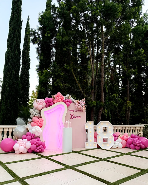 Brena's 18th Birthday — Birthday balloon decor detail Westwood