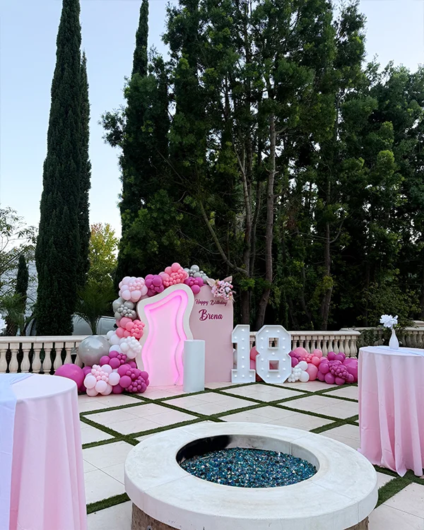Brena's 18th Birthday — Birthday balloon decor detail Westwood