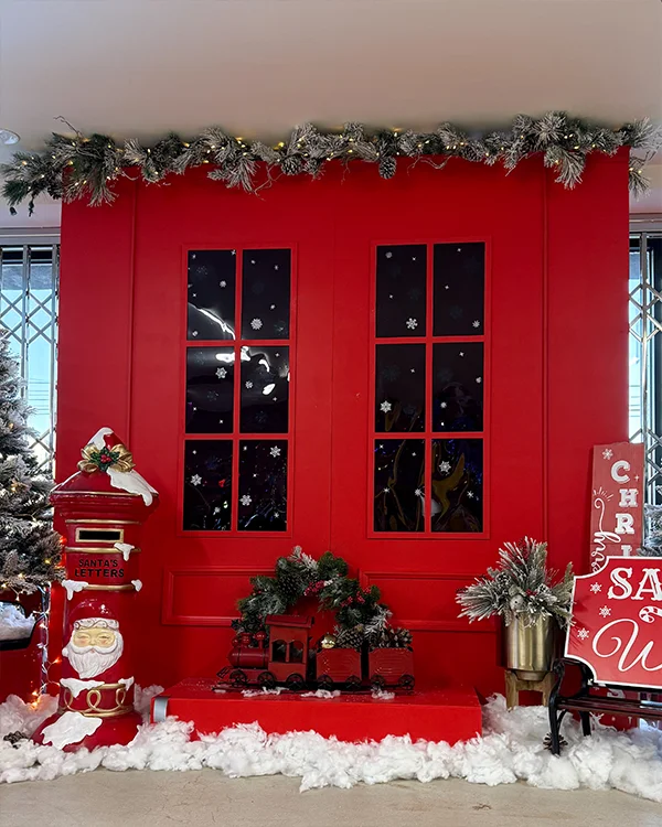 Christmas Party at Kartopia — Holiday backdrop in Van Nuys