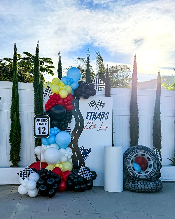 Ethan's 12th Birthday — Dirt Bike — Birthday balloon decor detail Glendale