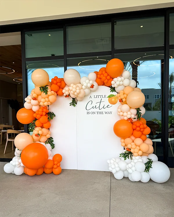 Heidi's Baby Shower — A Little Cutie — Baby Shower balloon decor detail Montebello