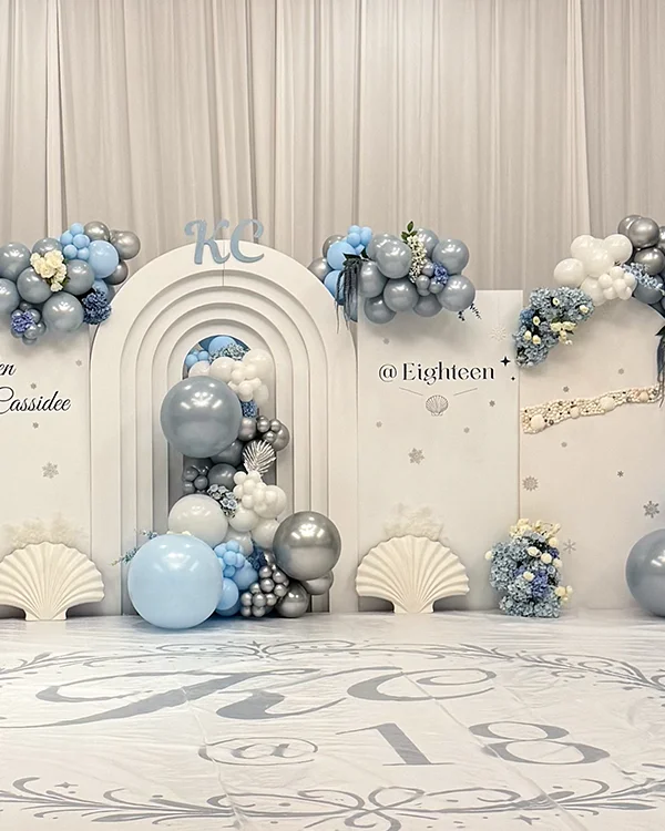 Kirsten Cassidee's 18th Birthday — Birthday backdrop wall and garland in Universal City