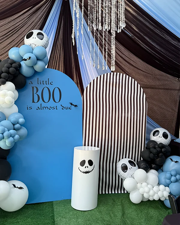 Little Boo Baby Shower — Baby Shower balloon decor detail Wyvernwood