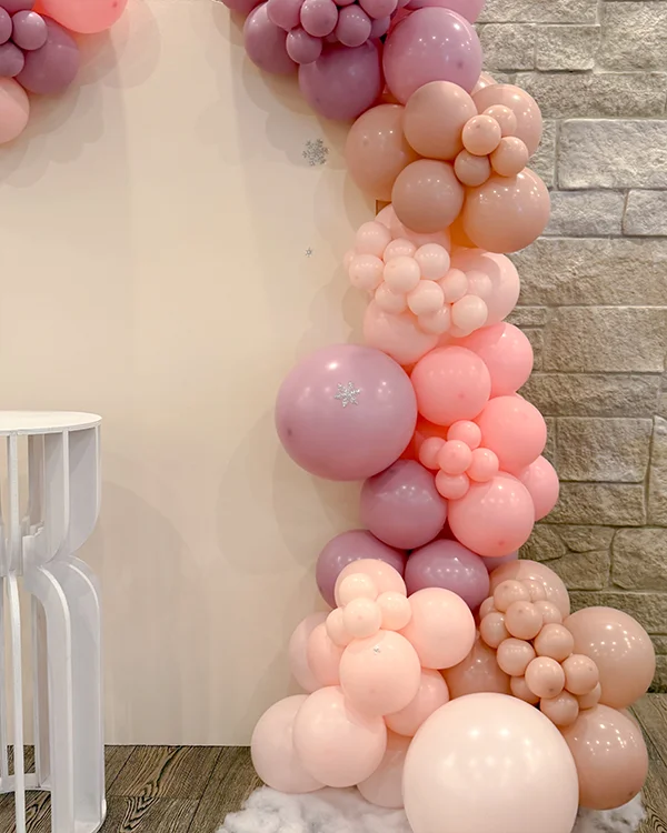 Little Snowflake Baby Shower — Baby Shower balloon decor detail Studio City