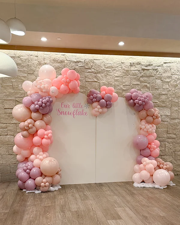 Little Snowflake Baby Shower — Baby Shower balloon decor detail Studio City