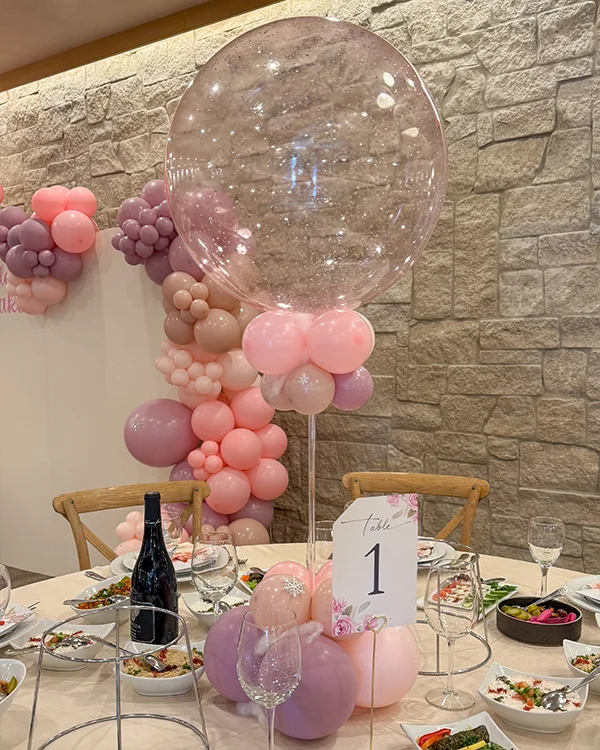 Little Snowflake Baby Shower — Baby Shower balloon decor detail Studio City