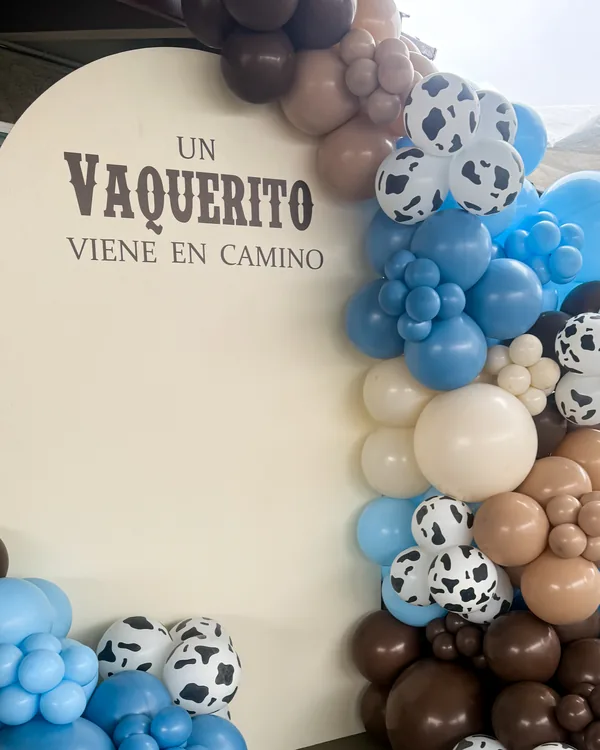 Lizet's Cowboy Baby Shower in Whittier — Baby Shower backdrop and arch in Whittier