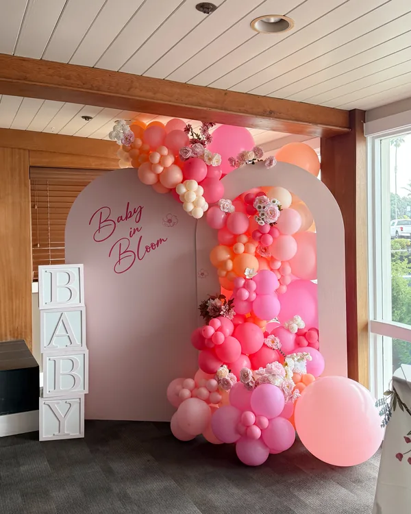 Louise's Floral Baby Shower at Blue Water Grill — Baby Shower balloon decor detail Redondo Beach