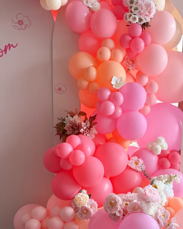 Louise's Floral Baby Shower at Blue Water Grill — Baby Shower balloon decor detail Redondo Beach