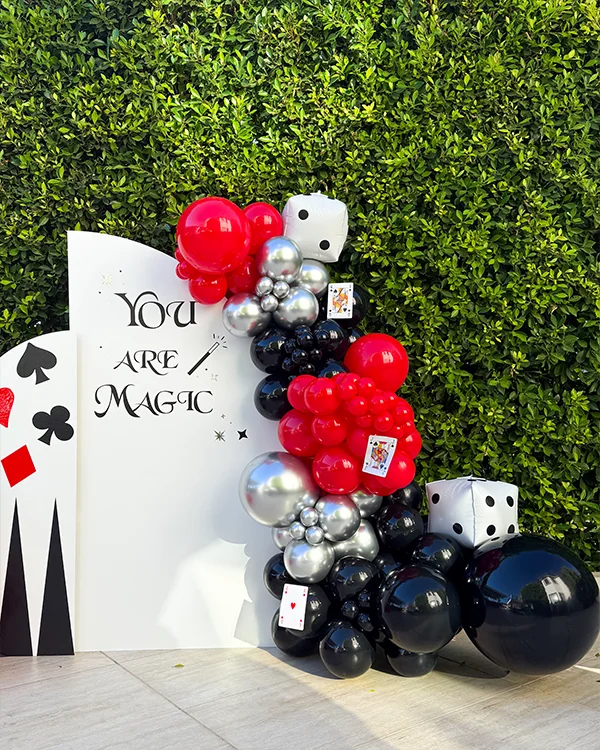 Magic 9th Birthday — Birthday balloon decor detail West Hills