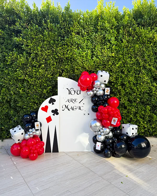 Magic 9th Birthday — Birthday balloon decor detail West Hills