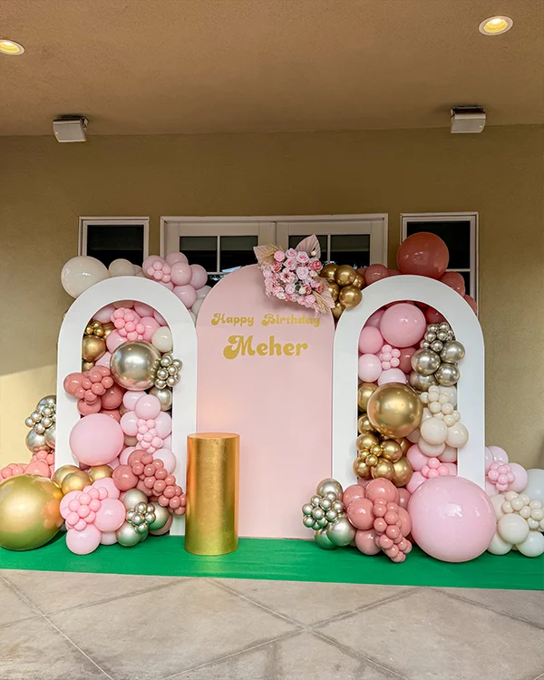 Meher's Birthday — Birthday balloon decor detail Cypress