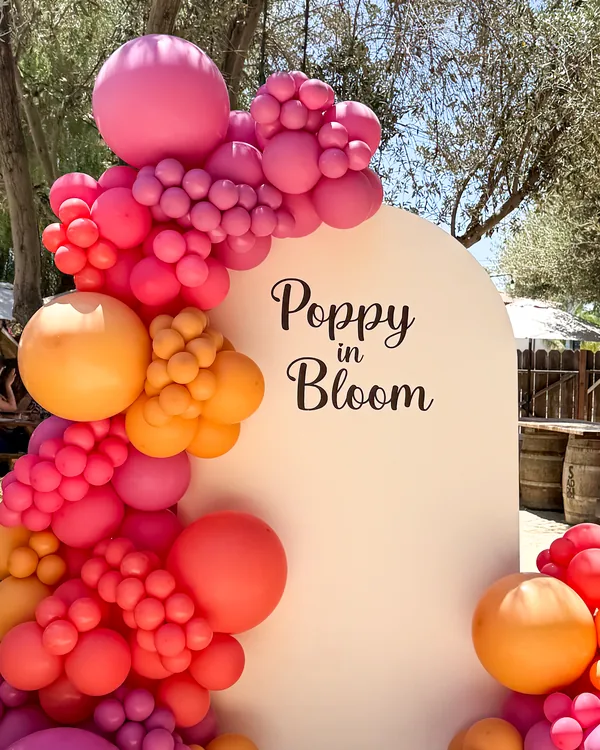 Miri's Bloom Baby Shower at Malibu Wines & Beer Garden — Baby Shower balloon decor detail West Hills