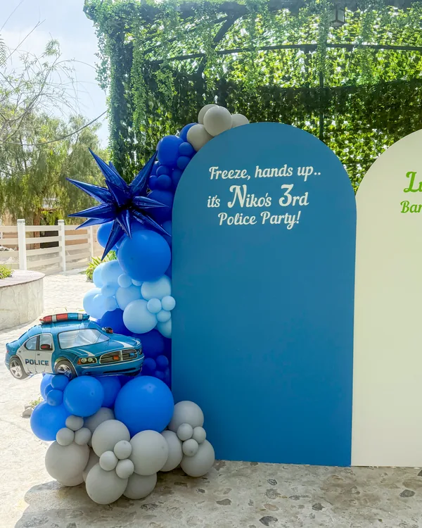 Niko & Luka's Birthday at GG's Ranch Sun Valley — Birthday balloon decor detail Sun Valley