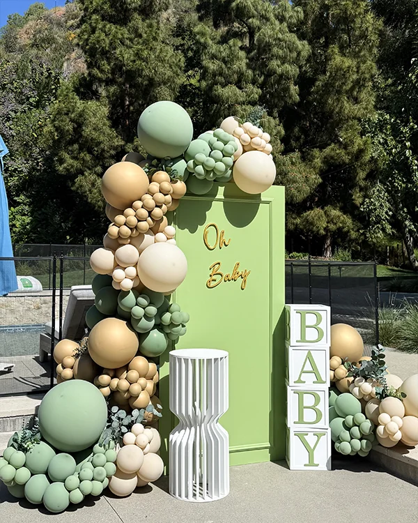 Sabrina's Baby Shower — Baby Shower balloon decor detail Mandeville Canyon