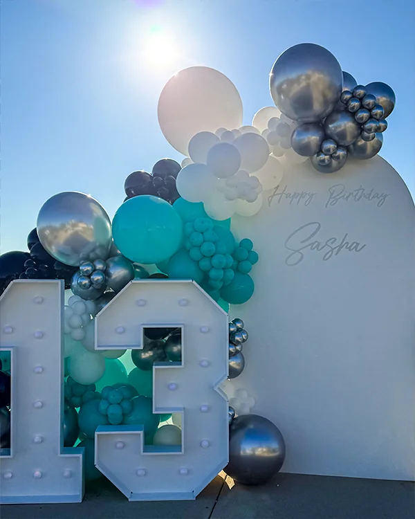 Sasha's 13th Birthday — Birthday garland in Bel Air