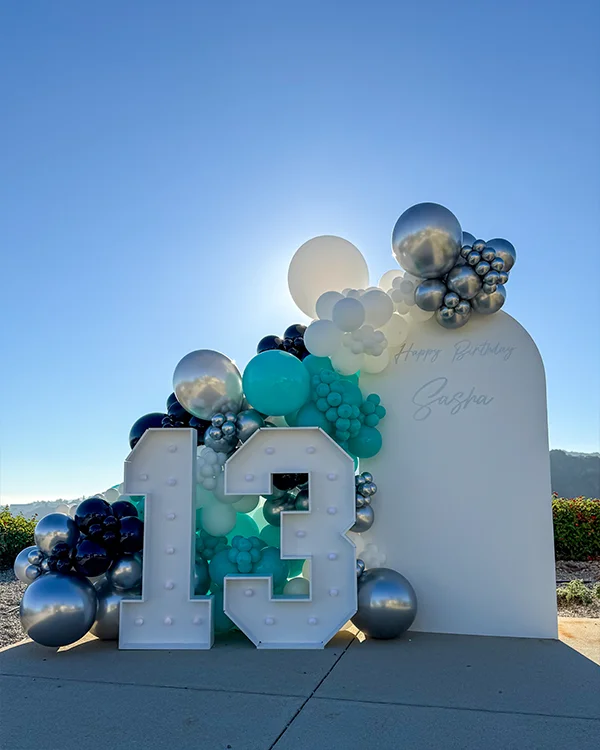 Sasha's 13th Birthday — Birthday balloon decor detail Bel Air