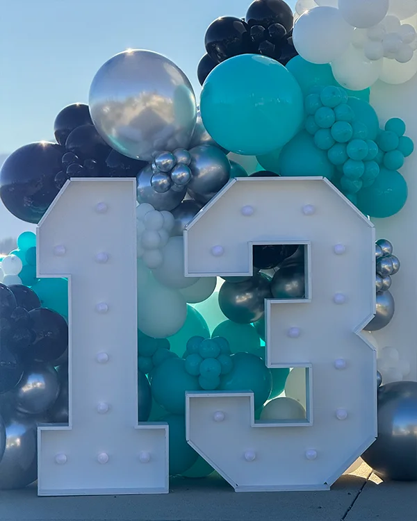 Sasha's 13th Birthday — Birthday balloon decor detail Bel Air