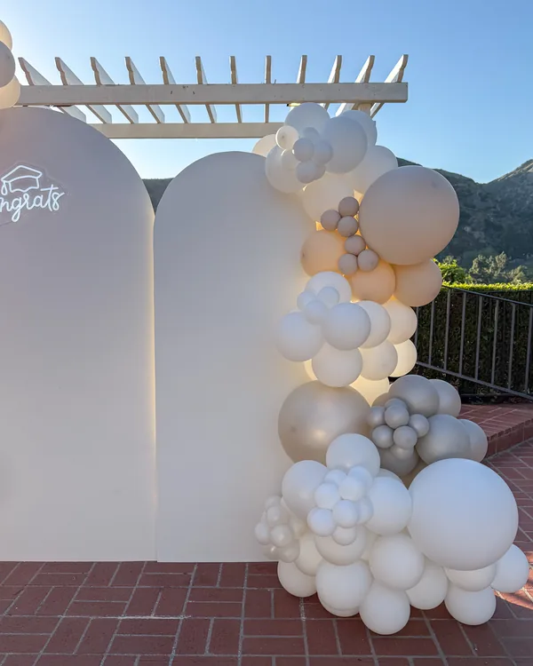 Sosse's Graduation Party at Castaway Burbank — Graduation balloon decor detail Burbank