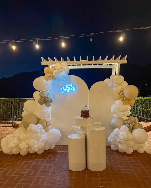 Sosse's Graduation Party at Castaway Burbank — Graduation balloon decor detail Burbank