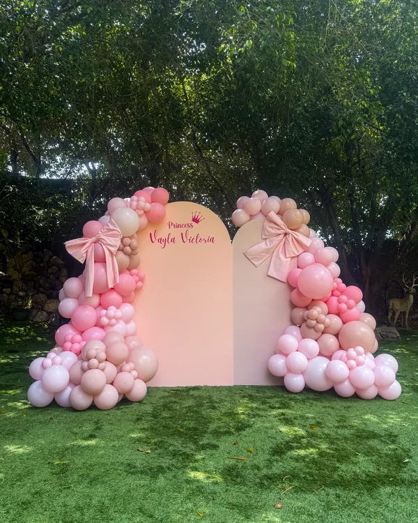 Vayla Victoria's Baby Shower at LA Garden Weddings — Baby Shower balloon decor detail Harbor Gateway