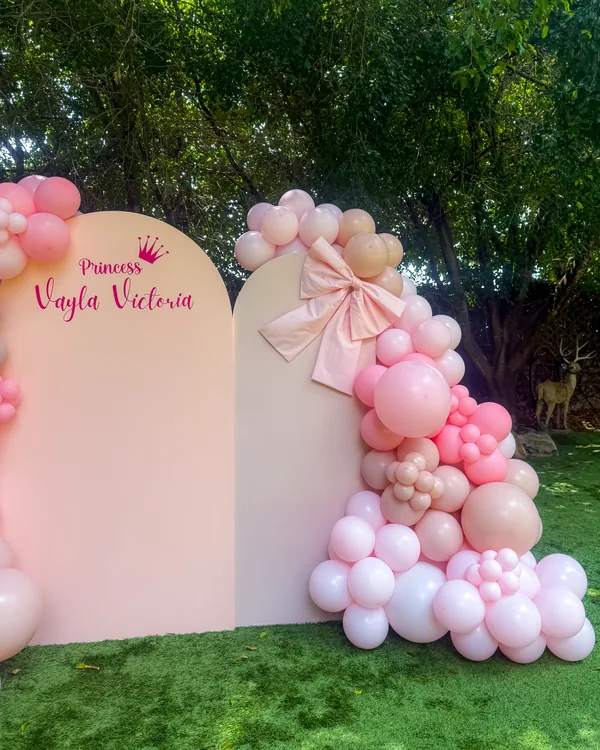 Vayla Victoria's Baby Shower at LA Garden Weddings — Baby Shower balloon decor detail Harbor Gateway