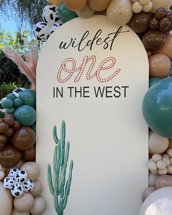 Wildest One on the West — Birthday balloon decor Sun Valley