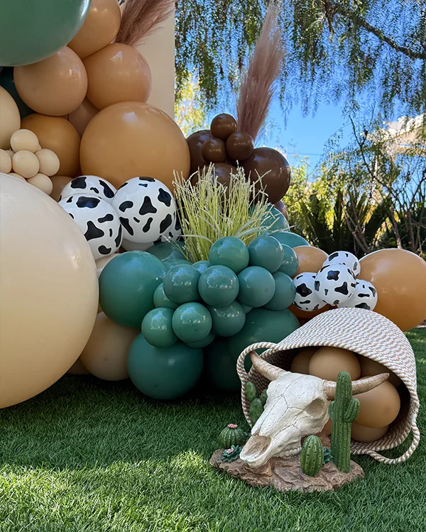 Wildest One on the West — Birthday balloon decor detail Sun Valley