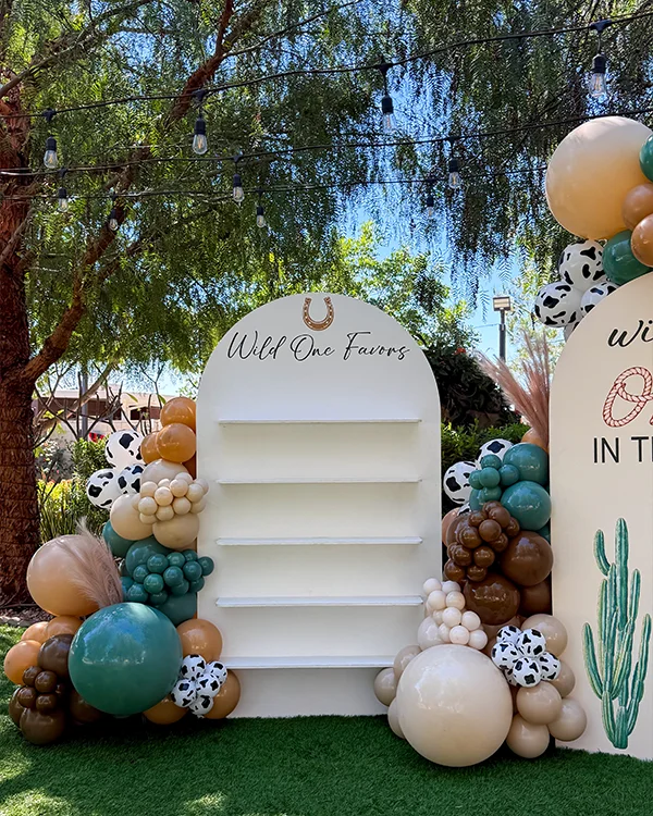 Wildest One on the West — Birthday balloon decor detail Sun Valley
