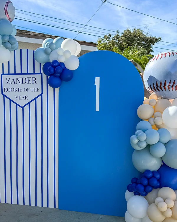 Zander — Rookie of the Year — Birthday balloon decor detail Pico Rivera